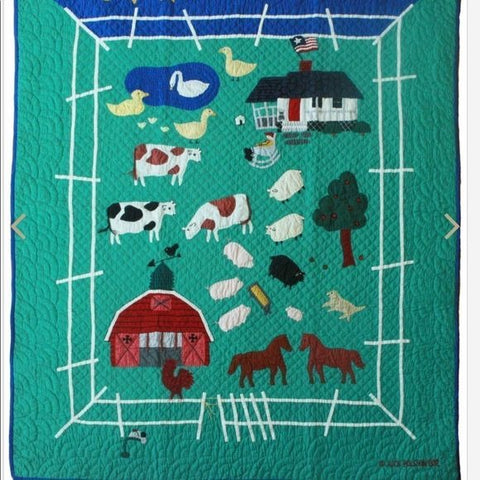 Judi Boisson Old McDonald Farm Quilted Blanket
