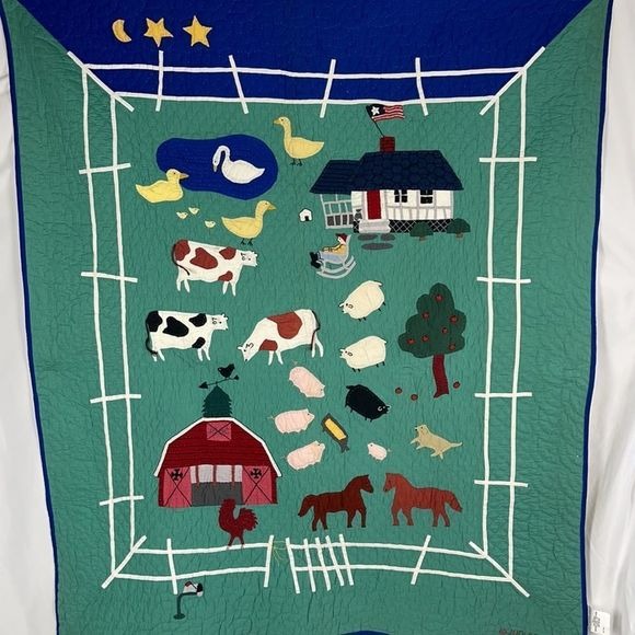 Judi Boisson Old McDonald Farm Quilted Blanket