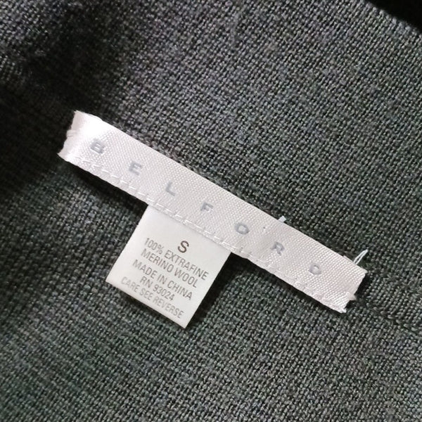 Belford Gray Knit 3/4 W Leather Belt Jacket