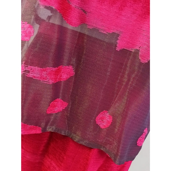 ROGER SAKOUN VINTAGE RED/METALLIC 3 PIECE SKIRT SUIT