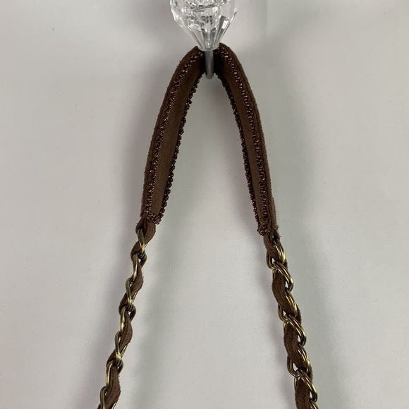 Mary Frances NWT Brown Suede Beaded Bag with Certification of Mary Frances