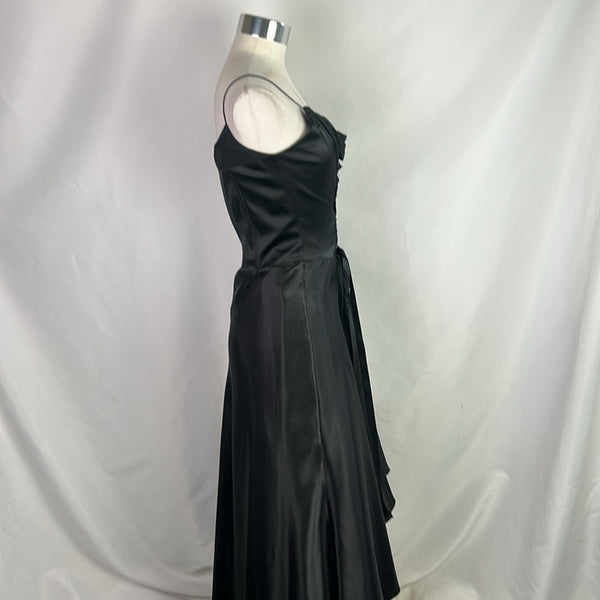 Laundry Blk Laced Front Silk Dress