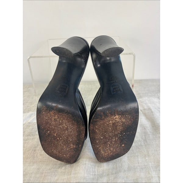 CHARLES DAVID BLACK HEELED MULES