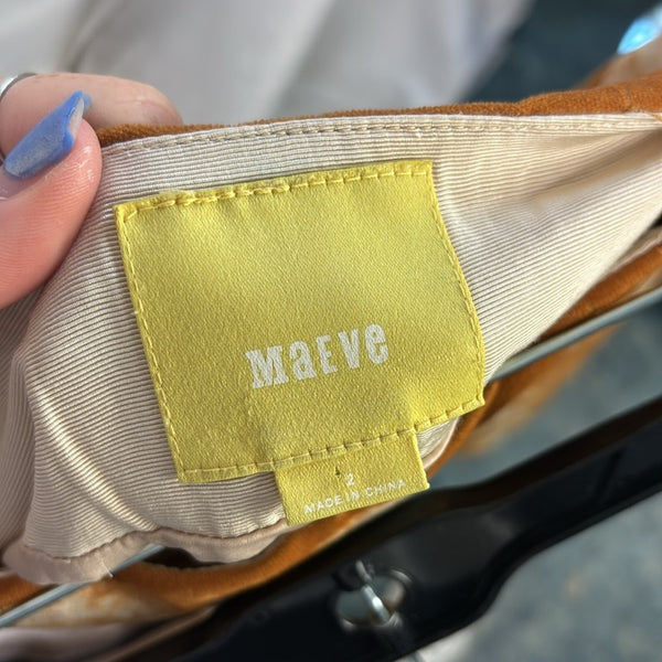 Maeve Tan Circle Print Skirt