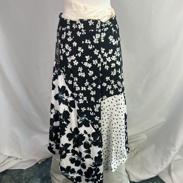 Heathers Closet Black White Print Long Nwt Skirt