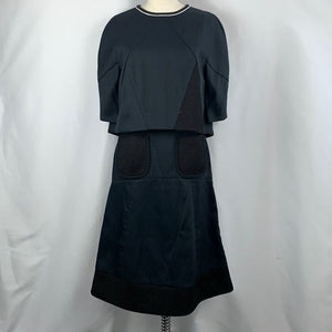 Fendi Navy Dress With Mesh Detail
