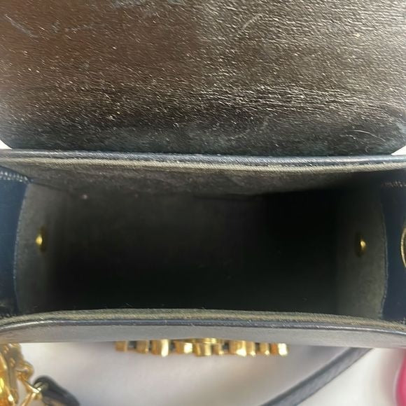 Moschino Vintage Navy Mini Cross Body Bag With Charms