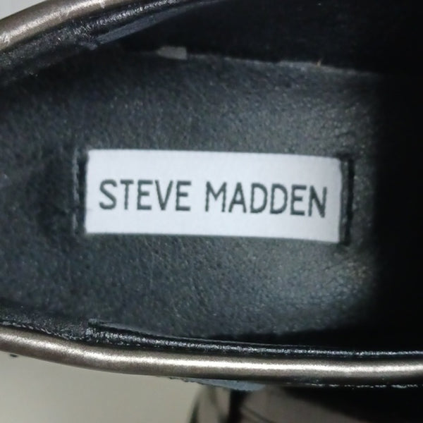 Steve Madden Pewter Platform  Loafers.