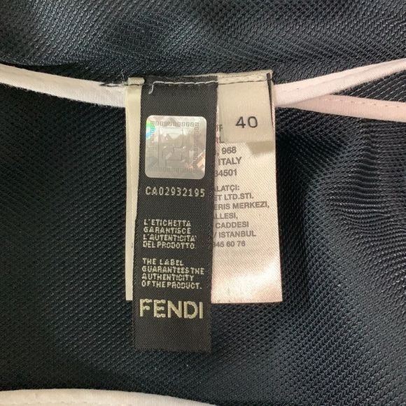 Fendi Navy Dress With Mesh Detail