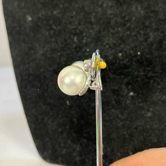 Sterling Marcasite/Pearl Necklace with Earrings