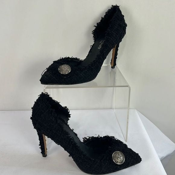 Balmain Black Tweed Pumps