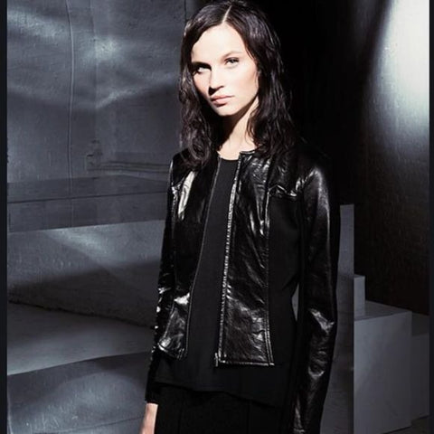 Paula Hian Denisa Lambskin Leather Jacket