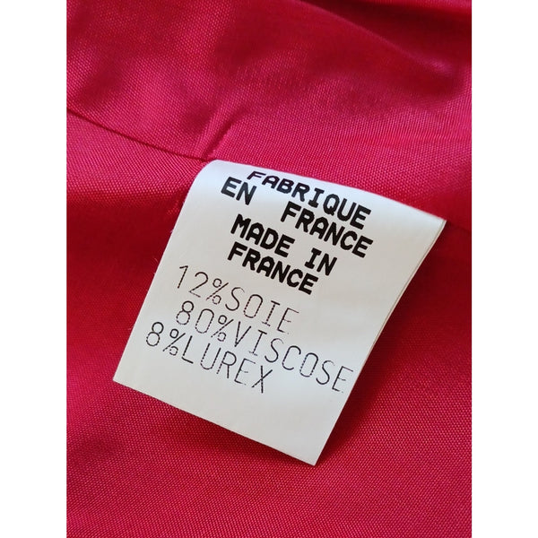 ROGER SAKOUN VINTAGE RED/METALLIC 3 PIECE SKIRT SUIT