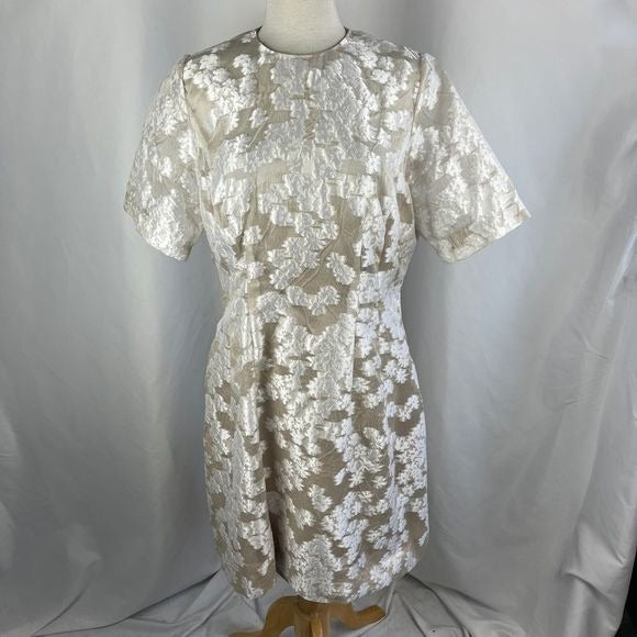 Lela Rose Cream floral lace dress