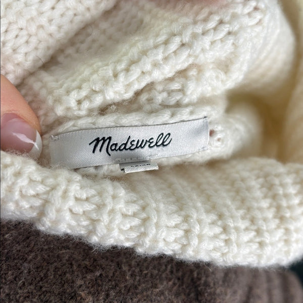 Madewell Cream Chunky Knit Turtleneck