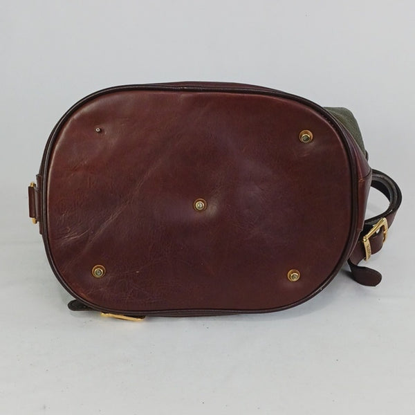 Valentina Olive With Brown Trim Bag