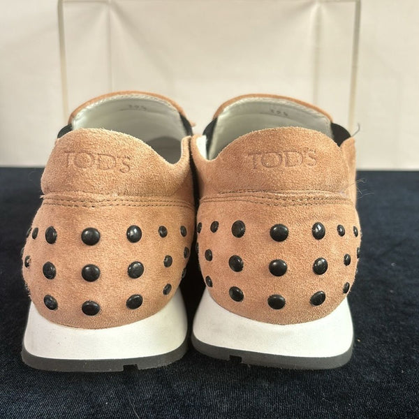 NEW Tod's Pink Suede Fringe Sneakers