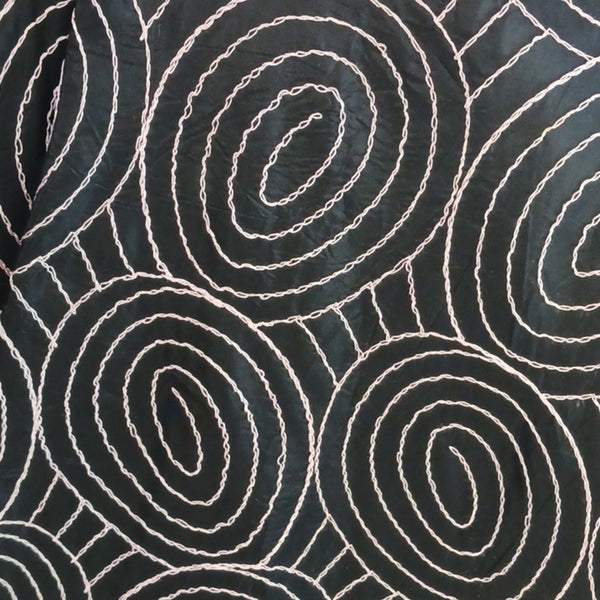 Vintage Black W Tan Swirl Frances Priso 50's Dress