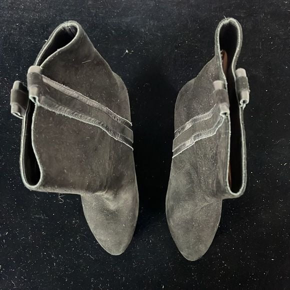 Nanette Lepore Black Suede Heeled Booties