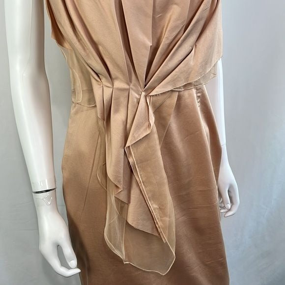 Margareth & Moi Pink Pleated with Chiffon Dress
