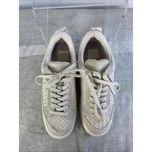 DOLCE VITA DOLEN PLATFORM SANDSTONE KNIT SNEAKERS