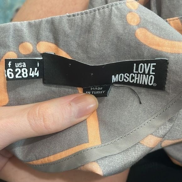 Moschino Grey With Pink Hearts Tulle Bottom Dress