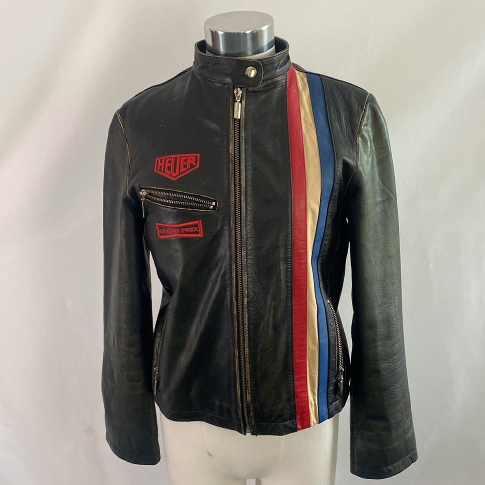 Tag Hauer Black Leather Steve McQueen Jacket