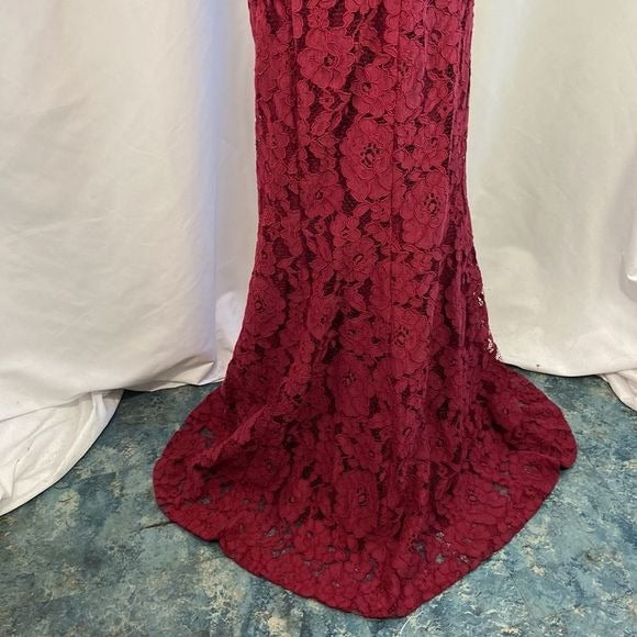 Ralph Lauren Wine Lace Gown