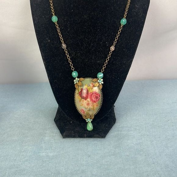 M Negrin Floral Pendant Large Necklace