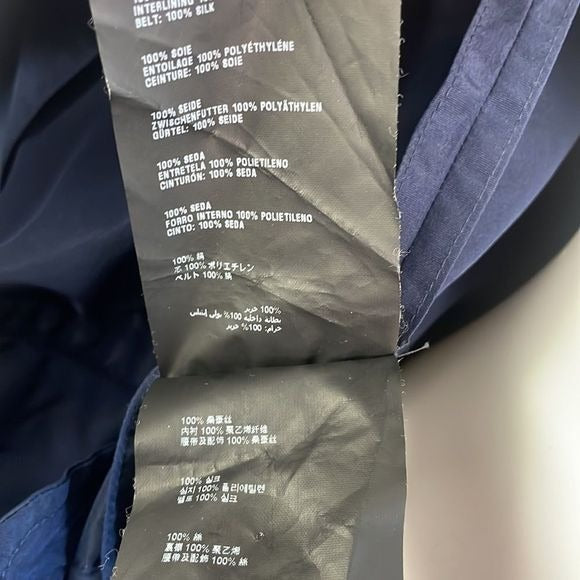Prada Black And Navy Nylon 3/4 Belt Jacket