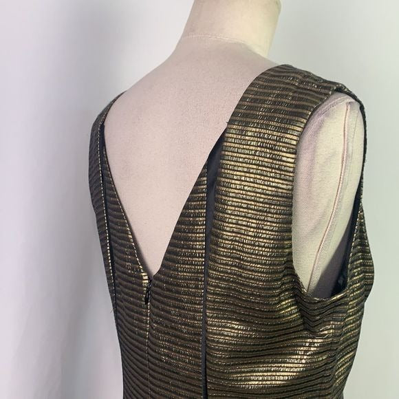Elie Tahari Gold w/ Black Piping NWT Dress