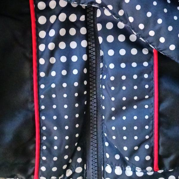 Tommy Hilfiger NWT Navy and White Dots Puffer Vest