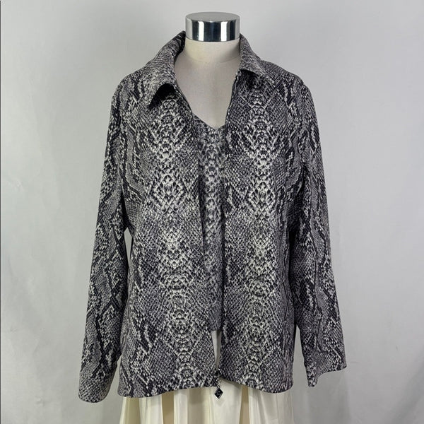 St John Grey Snake Print Jacket/ Shell with Tank
