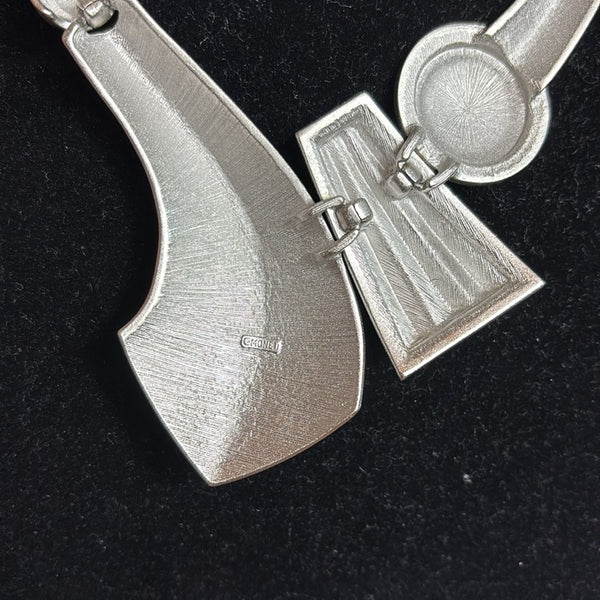 NWT Money Silver Runway Rare Couture Necklace