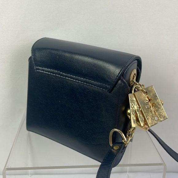 Moschino Vintage Navy Mini Cross Body Bag With Charms
