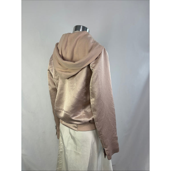 ALC CHAMPAGNE EDISON SATIN HOODED JACKET