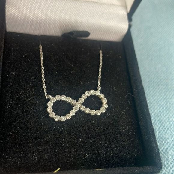 1/2 Karat Total Diamond 14kt Infinity Necklace
