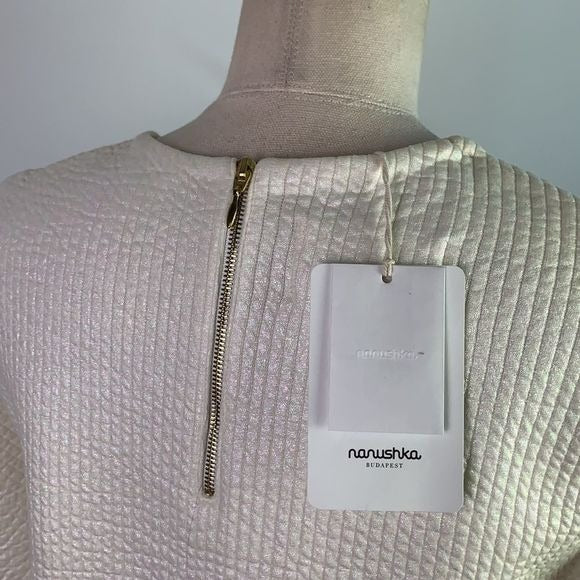 NWT Nanushka textured pearlized top