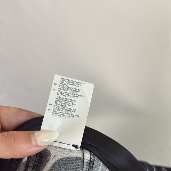Roberto Cavalli Black White Print Pencil Skirt