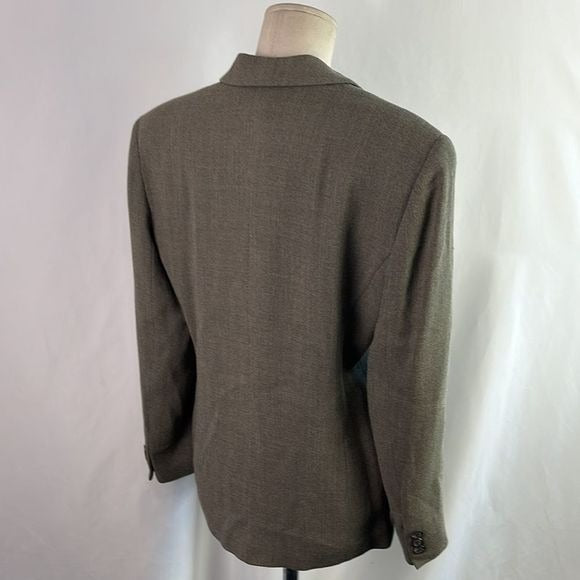 Burberry Vintage Olive Jacket and Skirt Suit Set
