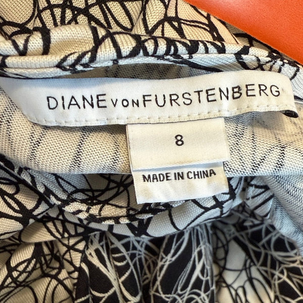 Diane Von Fürstenberg Black Prince Sleeveless Wrapped Dress