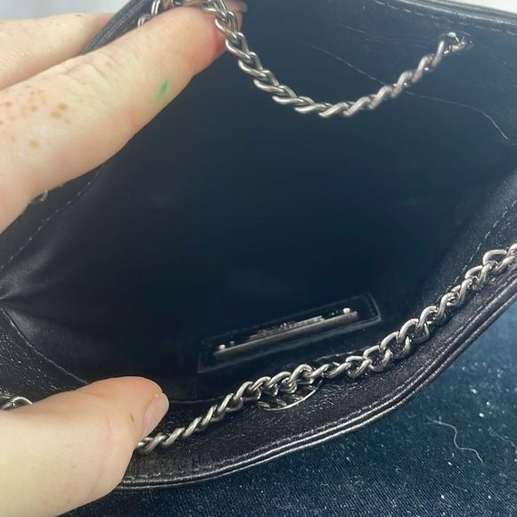 Giuseppe Zanotti Black Mini Beaded Chain Strap Bag