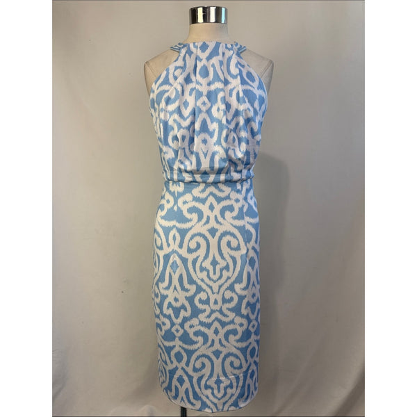 GRETCHEN SCOTT NWT BLUE PRINT TIE NECK BOUGIE DRESS