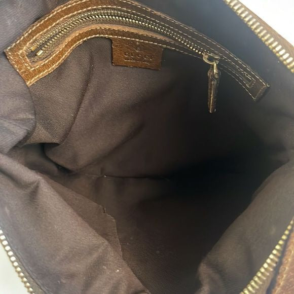 Gucci Vintage Tan Logo Cross Body Bag