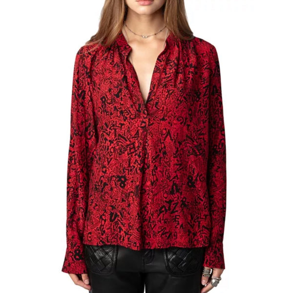 ZADIG AND VOLTAIRE RED PRINT TUNIC