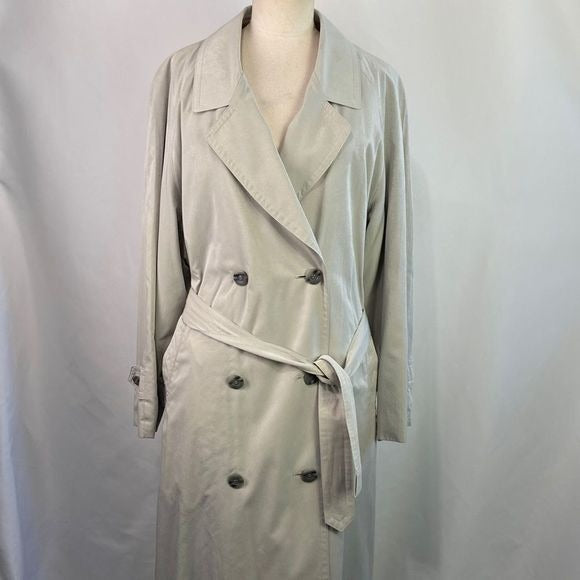 Burberry Tan Wool Lined Trench Jacket