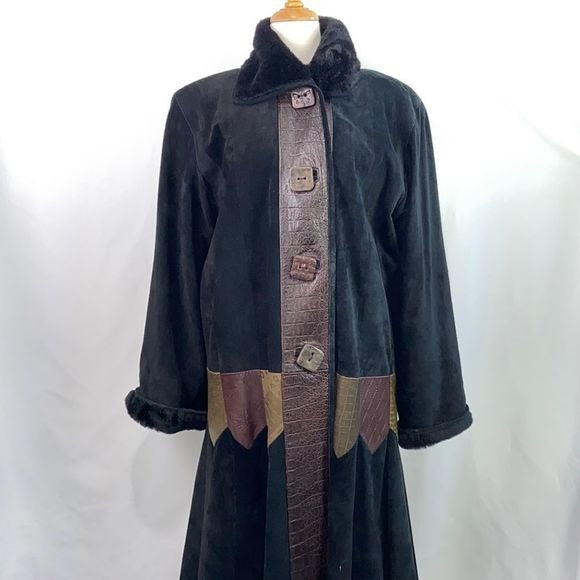 Grownbeans Karen Groner Vintage Leather Shearing w/ Patches Full Jacket