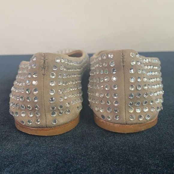 Giuseppe Zanotti Taupe Crystal Flats