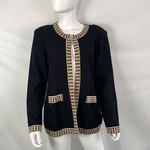 NWT Misook Black w Gold Trim Jacket