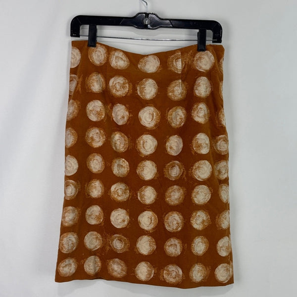 Maeve Tan Circle Print Skirt